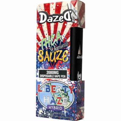 DazedA THCa Diamonds Sauze Disposable Vape Pens 2g - Liberty Haze