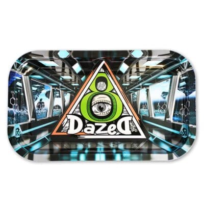 Dazed Rolling Tray Blue Triangle