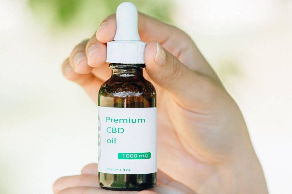 Bottle of CBD oil
