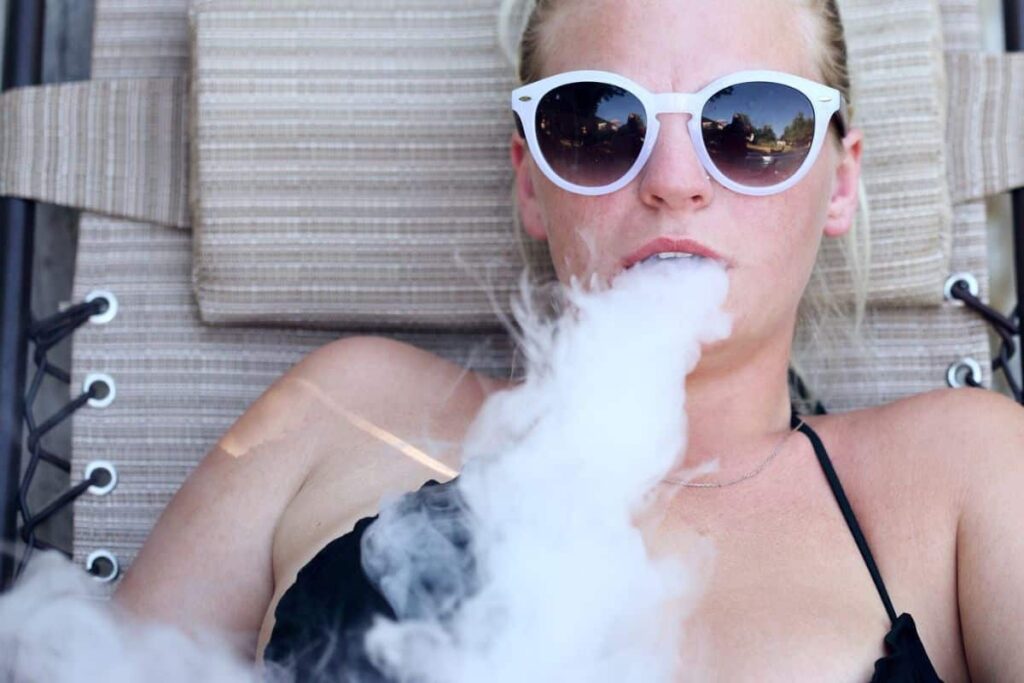 Woman vaping