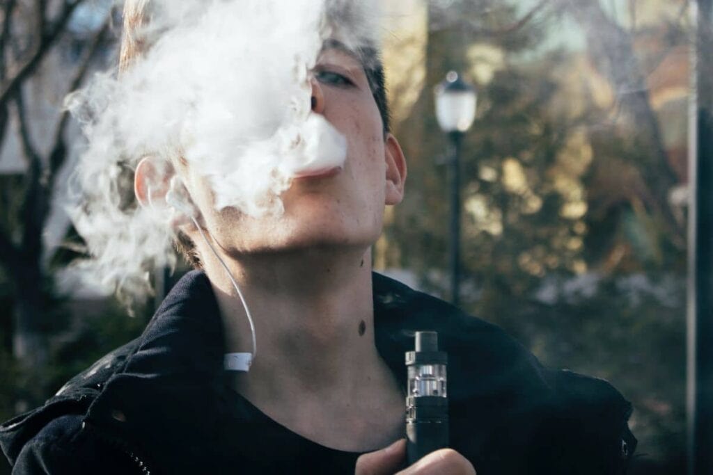 A Guy vaping