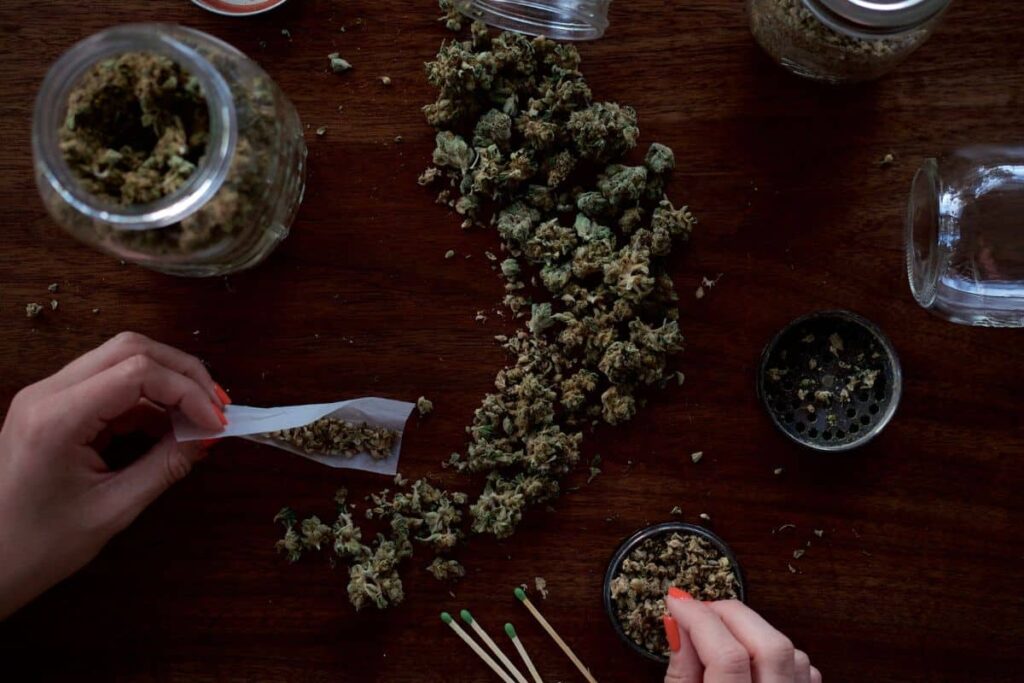 Making hemp flower roll
