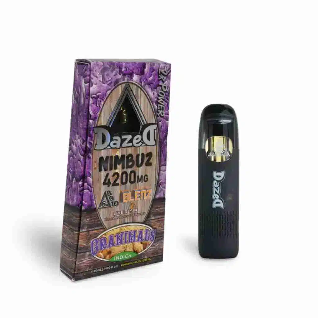 Dazed Nimbuz Blenz Live Resin Disposable Vape 4.2g Granimals