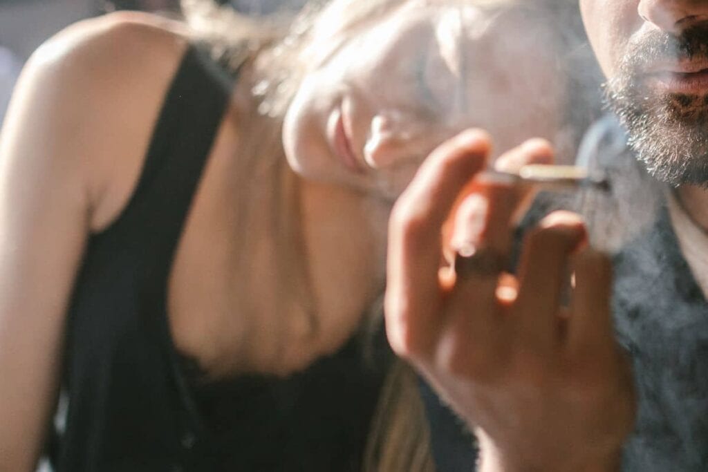 Falling asleep after smoking weed