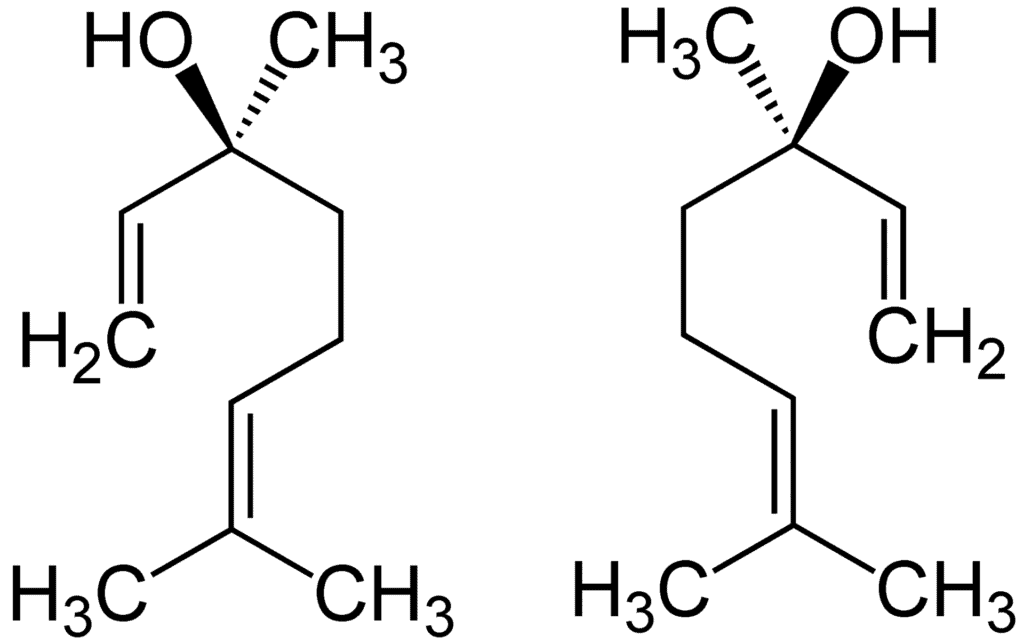 Linalool Enantiomers Structural Formulae