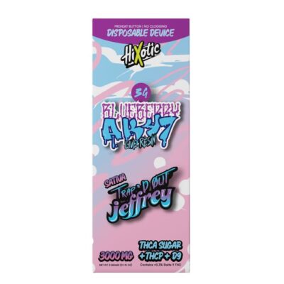 HiXotic Trap’d Out Jeffrey Disposable Vape 3g Blueberry AK