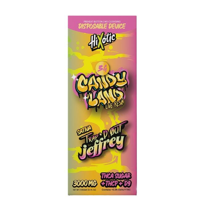 HiXotic Trap’d Out Jeffrey Disposable Vape 3g Candyland