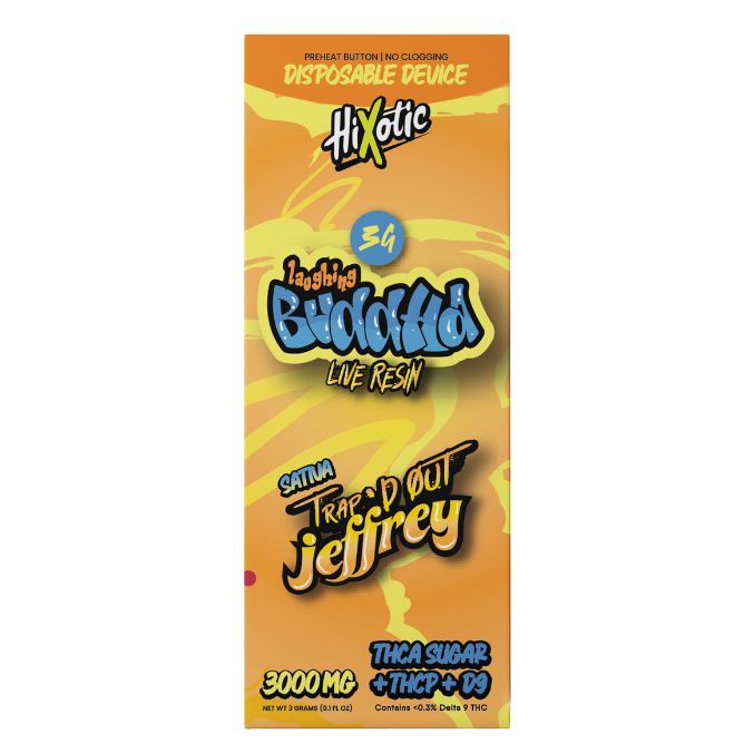 HiXotic Trap’d Out Jeffrey Disposable Vape 3g Laughing Buddha
