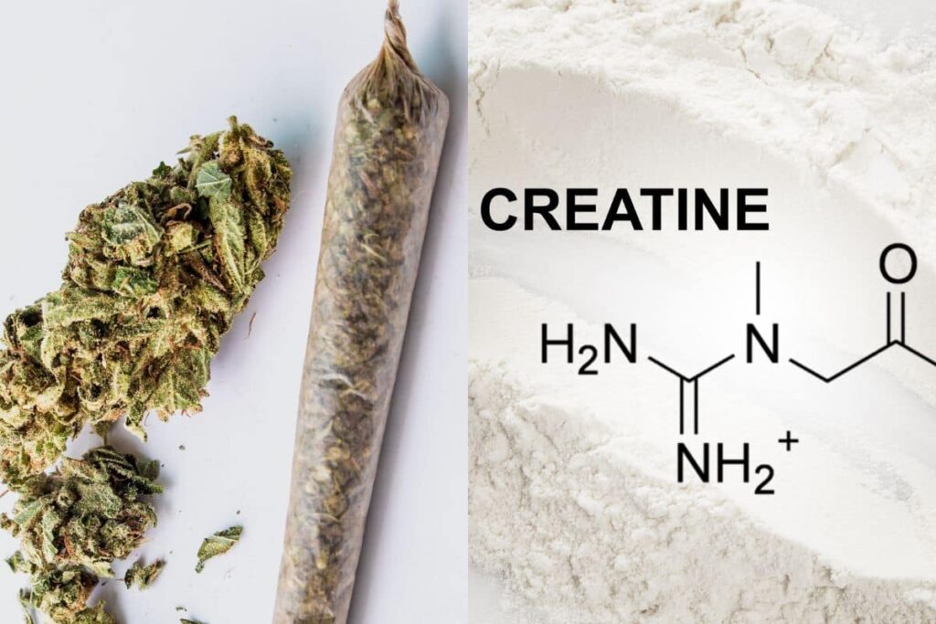 Pre workout and weed side by side