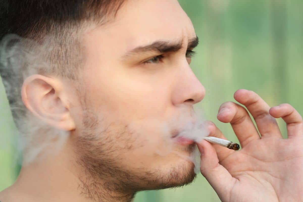 A guy high on THCa while smoking weed