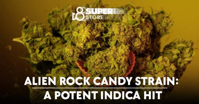 Alien rock candy strain, a potent indica hit with delta-8 THC.