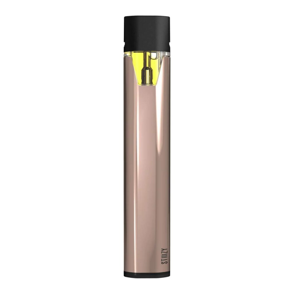 An Official STIIIZY Vape Pen & Battery (Starter) with a gold and black lid.