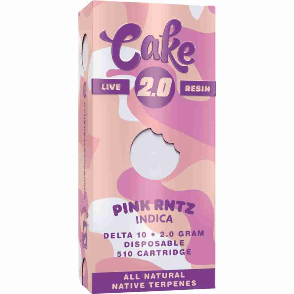 Cake Delta 10 Live Resin 510 Cartridges (2.0g) pink rntz
