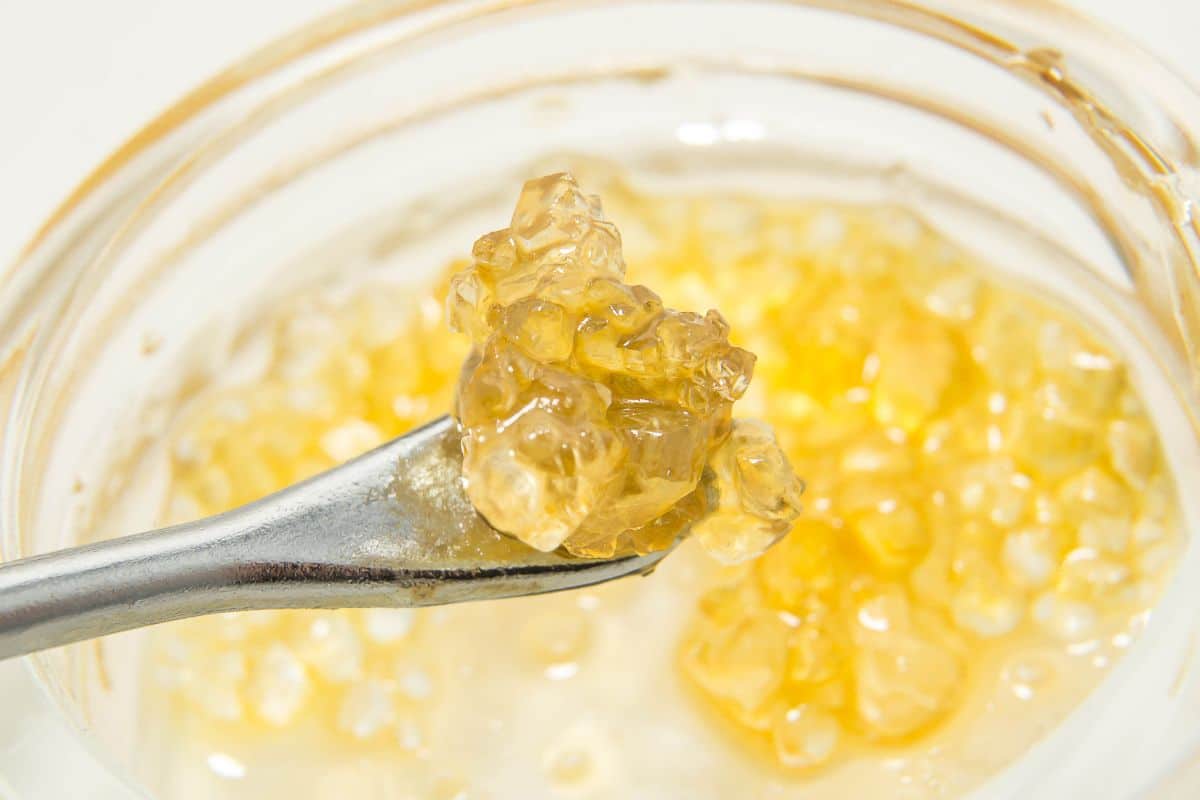 THCa diamonds in a glass jar