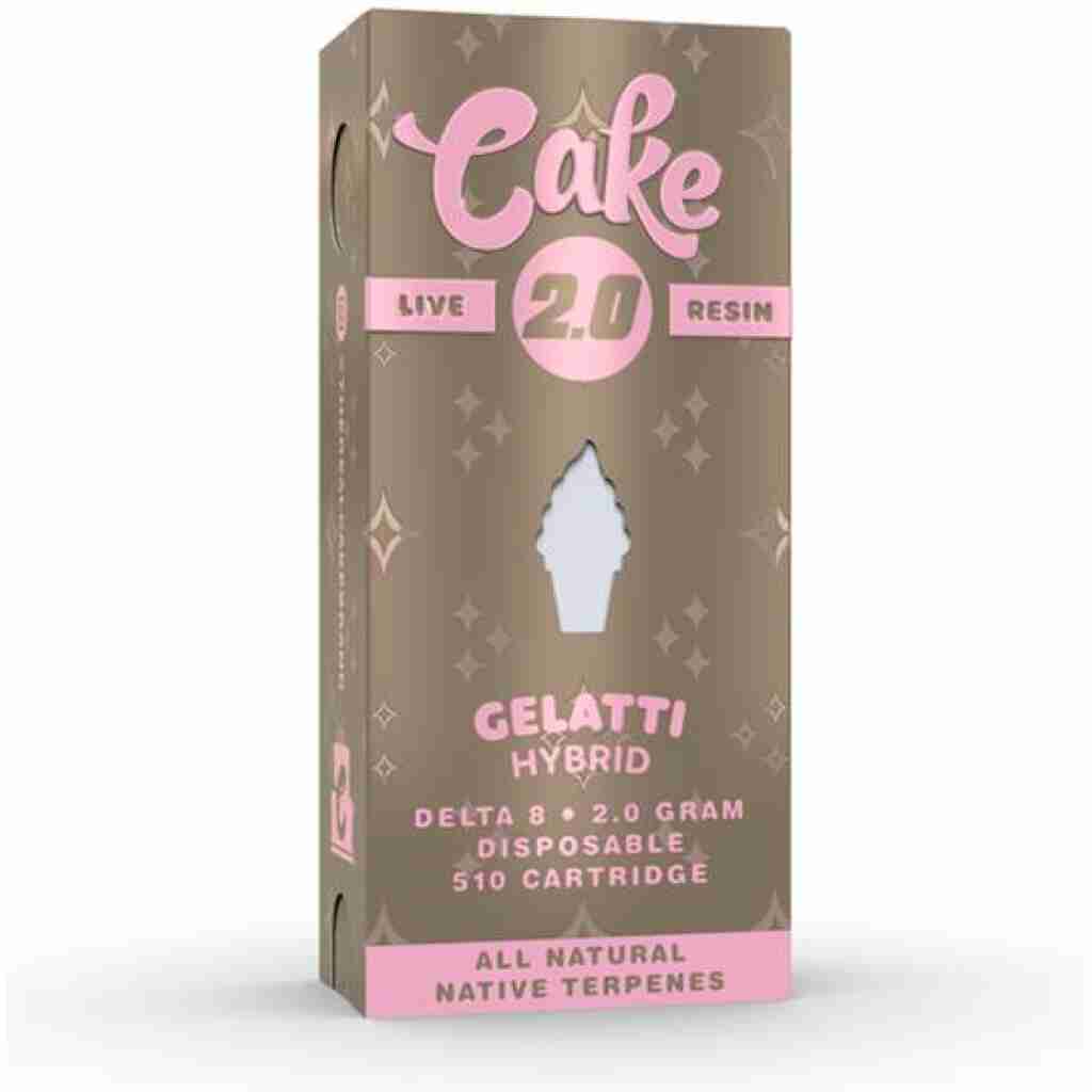 Cake Delta 8 Live Resin 510 Vape Cartridges 2g Gelatti
