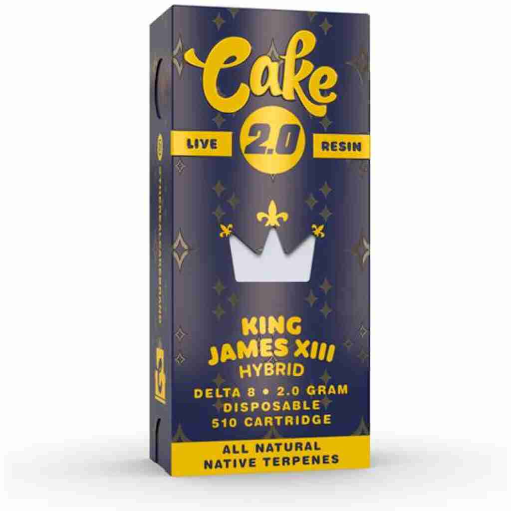 Cake Delta 8 Live Resin 510 Vape Cartridges 2g King James XIII