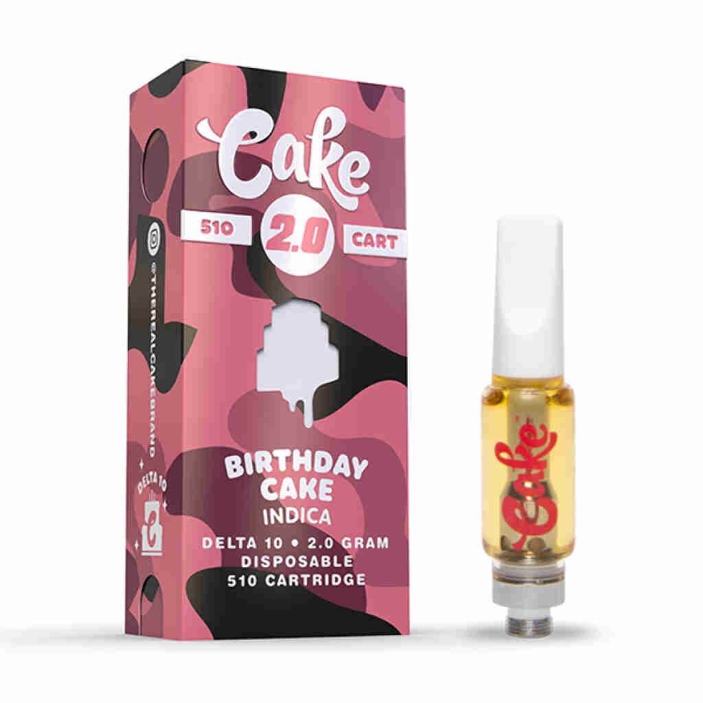 Cake Delta 10 510 Vape Cartridge 2g Birthday Cake