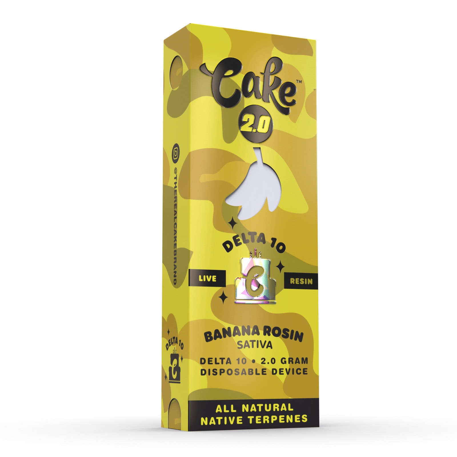 Cake Delta 10 Live Resin 510 Cartridges (2.0g) - banana rosin