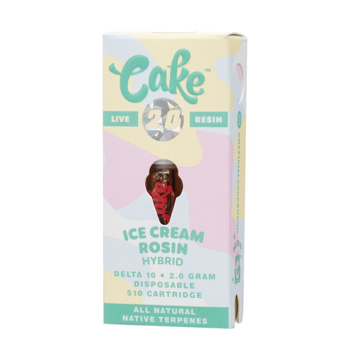 Cake Delta 10 Live Resin 510 Cartridges 2g Ice Cream Rosin
