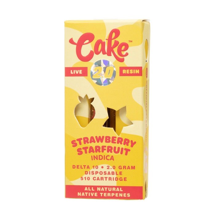 cake delta 10 510 live resin cartridge 2g strawberry starfruit