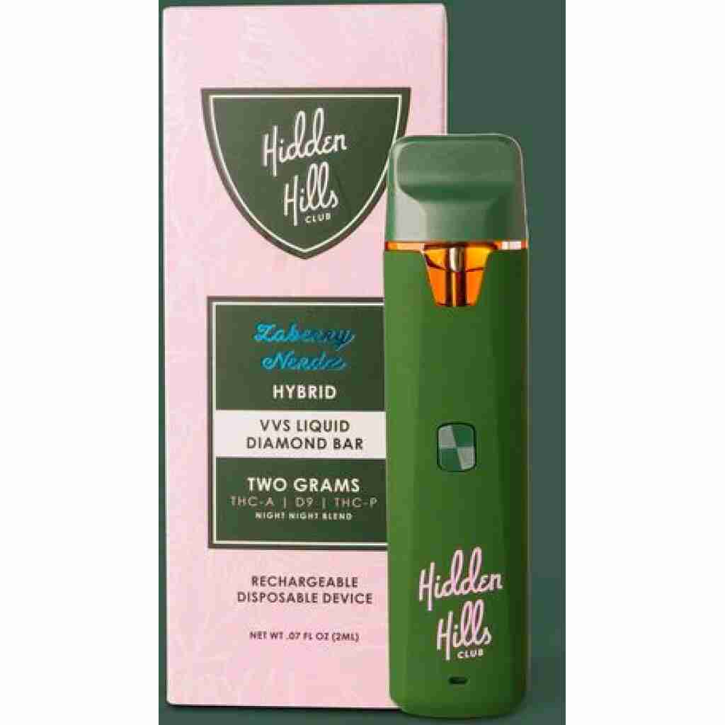 hidden hills club vvs diamonds night blend disposable zaberry nerdz