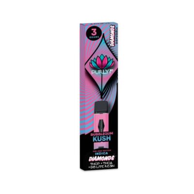 purlyf diamonds thca disposable 3g bubblegum kush