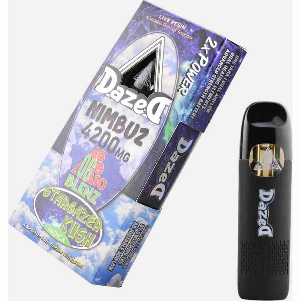 Dazed8 Nimbuz OG Blenz Disposable Vape Pens 4.20g Stargazer Kush