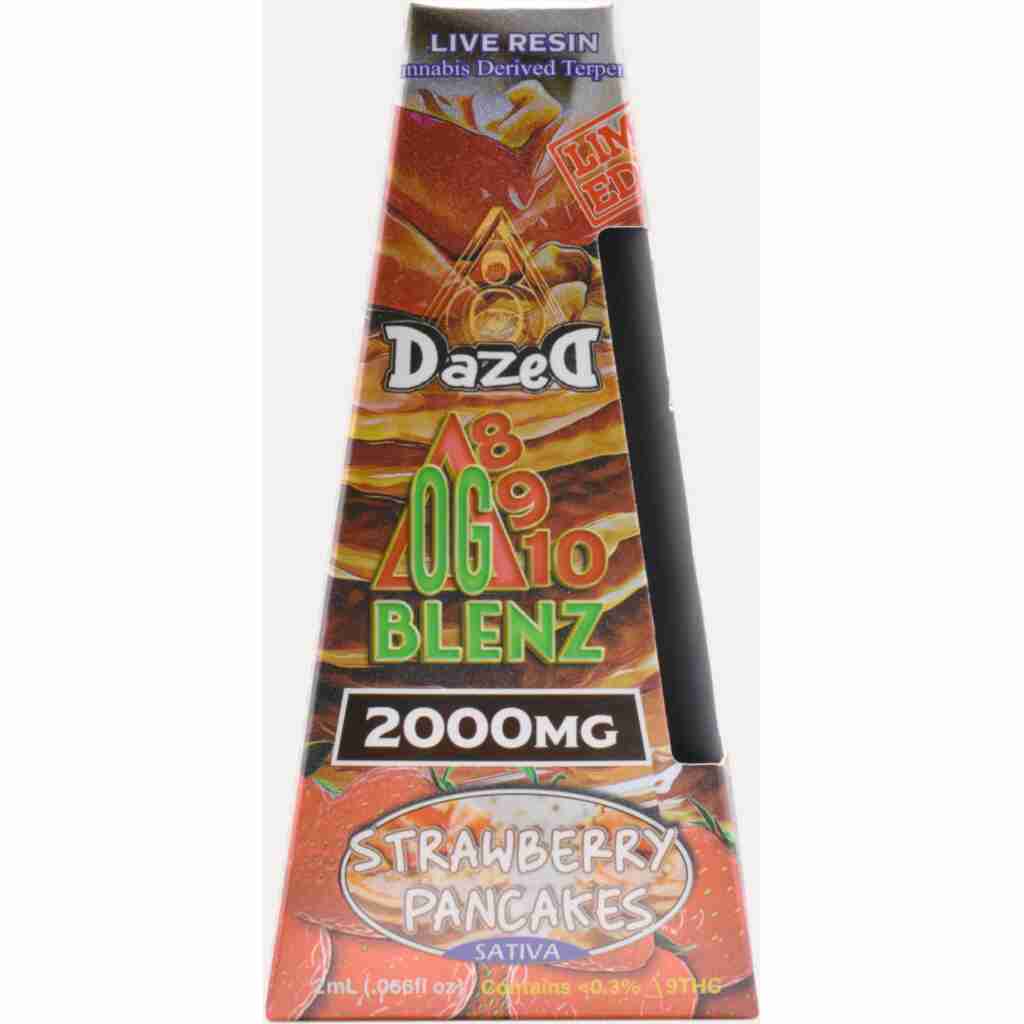 Dazed8 OG Blenz Live Resin Disposable Vape Pens (2g) - Strawberry Pancakes