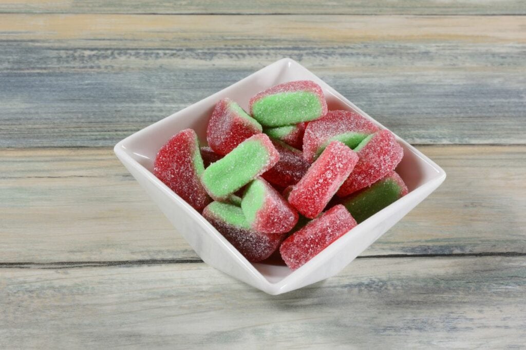 Delta 8 Gummies in a bowl