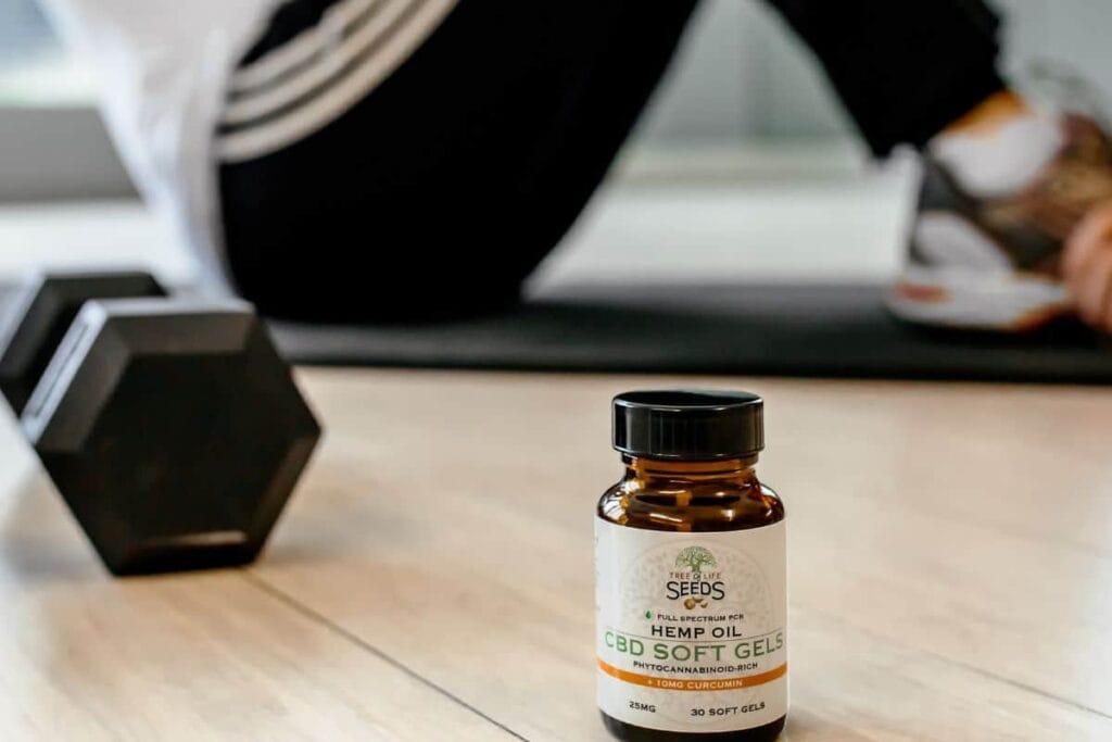Hemp oil bottle