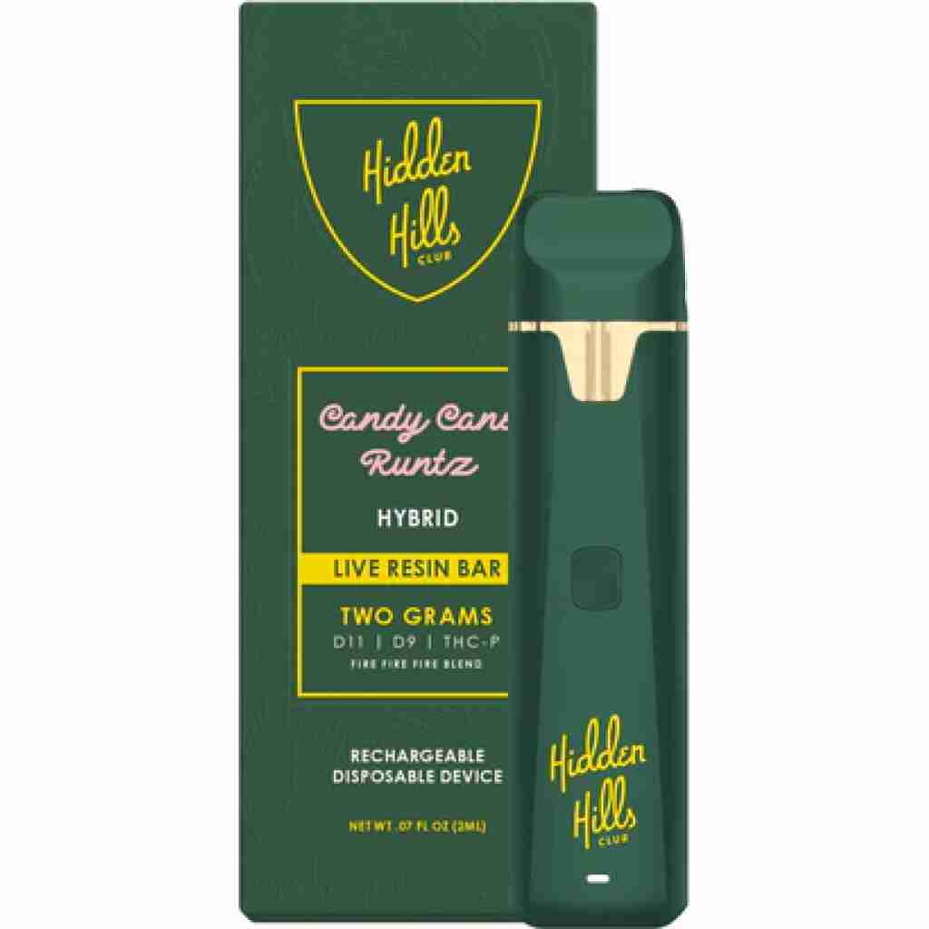 hidden hills club fire blend disposable candy cane runtz