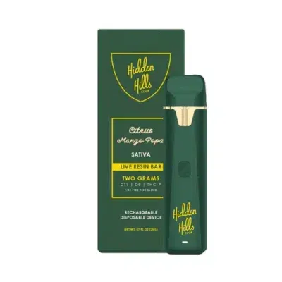 hidden hills club fire blend disposable citrus mango pop