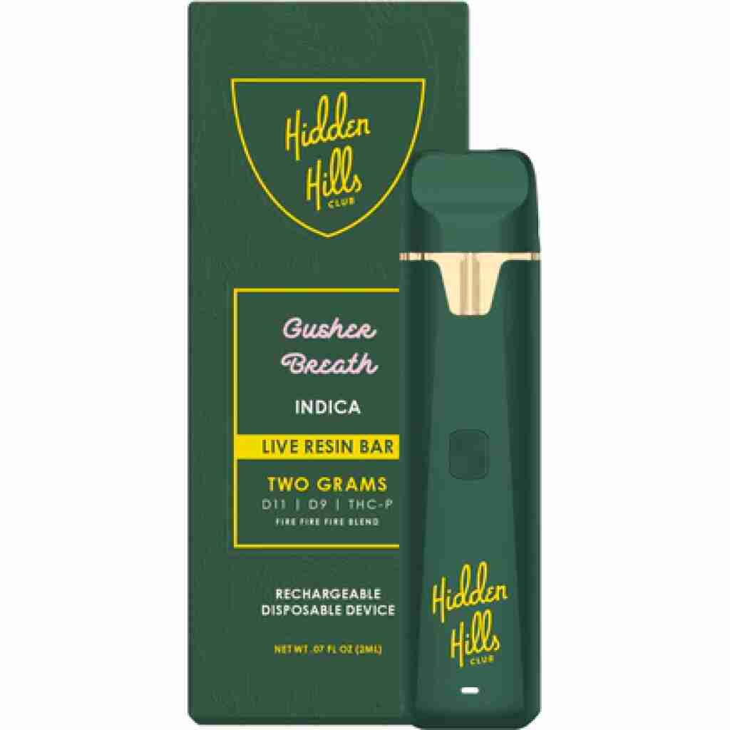 hidden hills club fire blend disposable gusher breath