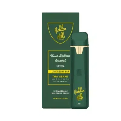 hidden hills club fire blend disposable kiwi zellow sorbet