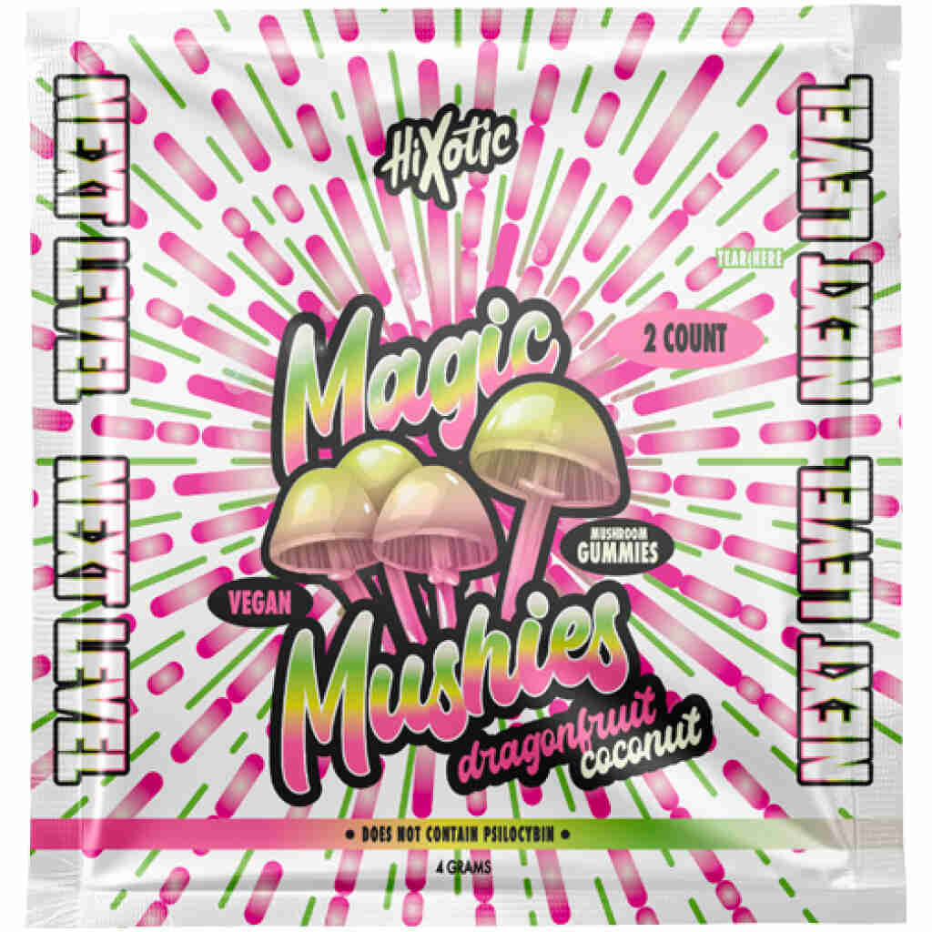 hixotic next level magic mushies dragonfruit coconut