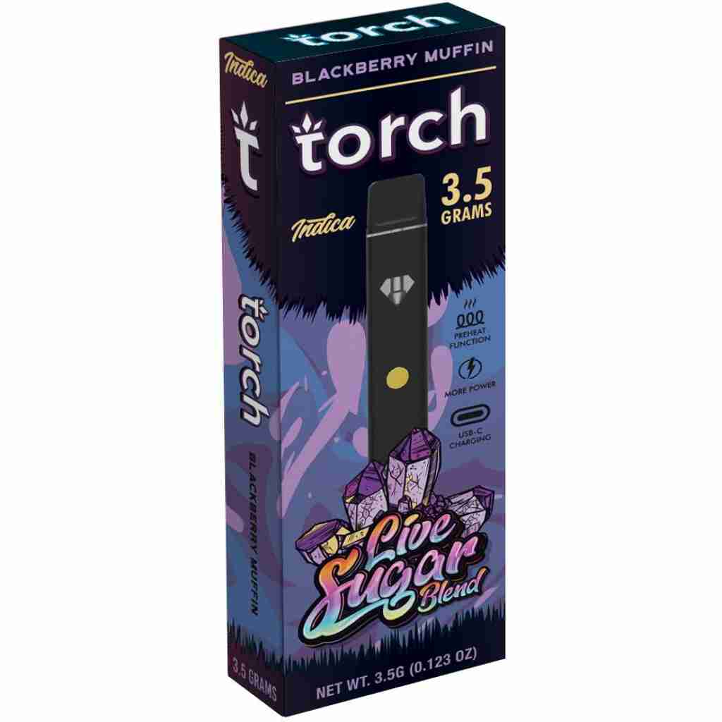Torch Live Sugar Blend Disposable Vape 3.5g Blackberry Muffin