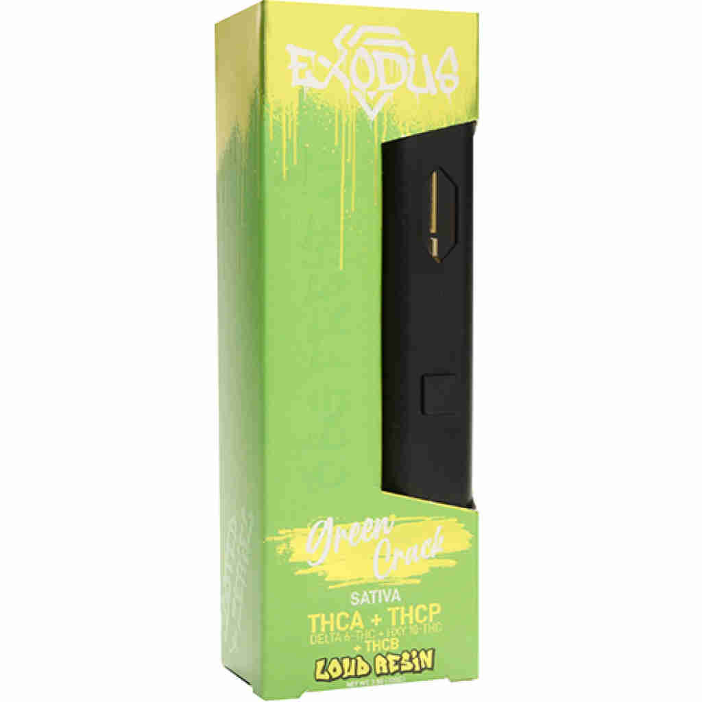 exodus zooted loud resin disposable 3.5g green crack