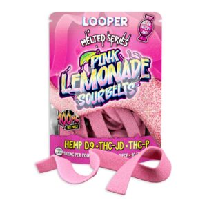 A package of Looper Melted Series Sour Belts | 10pc squiggles. A package of Looper Melted Series Sour Belts | 10pc squiggles.