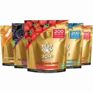 3CHI Delta-9 THC Gummies 200mg | 20pcs in berry flavor.