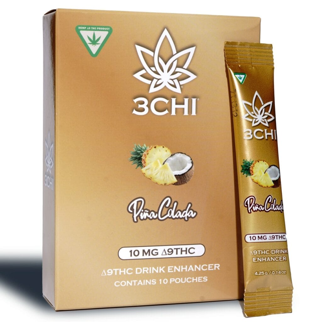3CHI Delta-9 THC Flavored Drink Enhancer | 10-Pack is a flavored drink enhancer that provides the benefits of CBD.