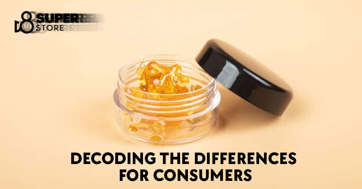 A jar of CBD oil explaining the differences between hash rosin and rosin for consumers.