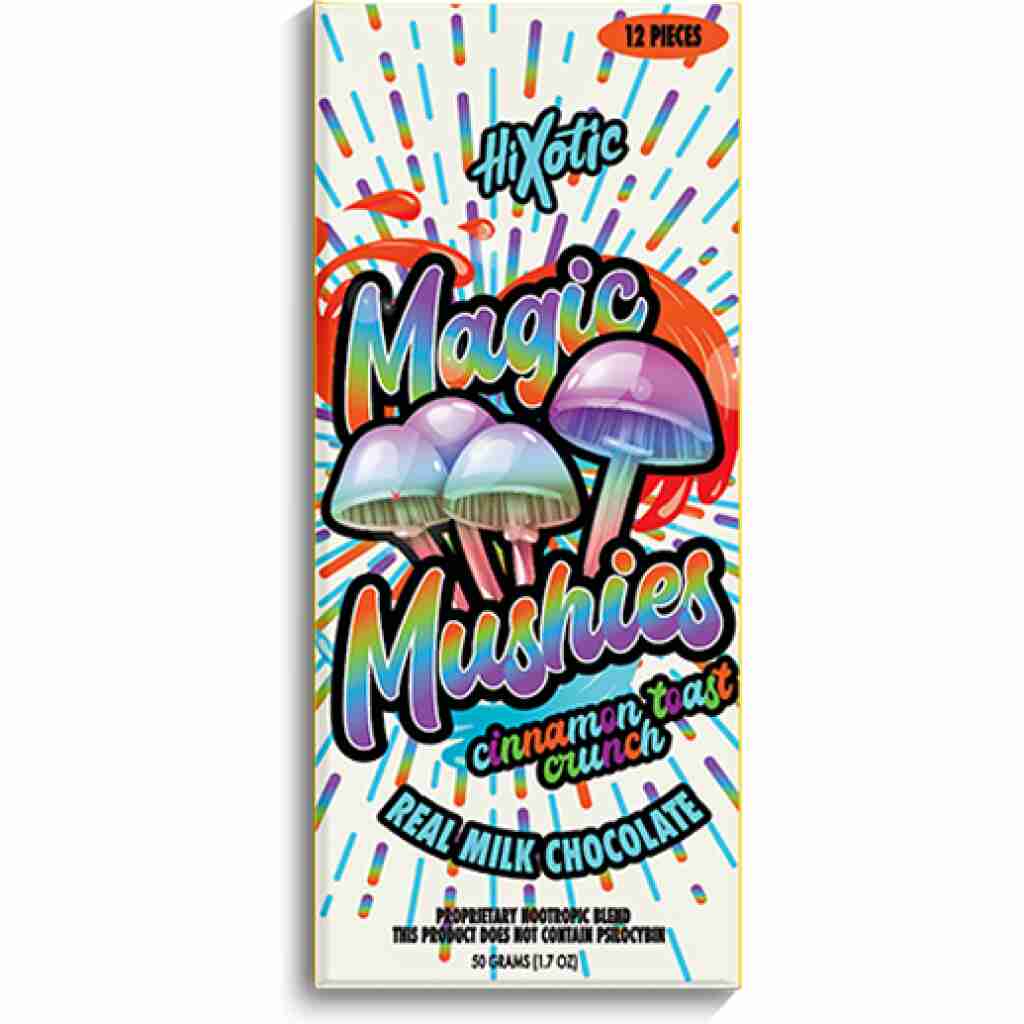 HiXotic Magic Mushies Chocolate Bar 50g - Cinnamon Toast Crunch