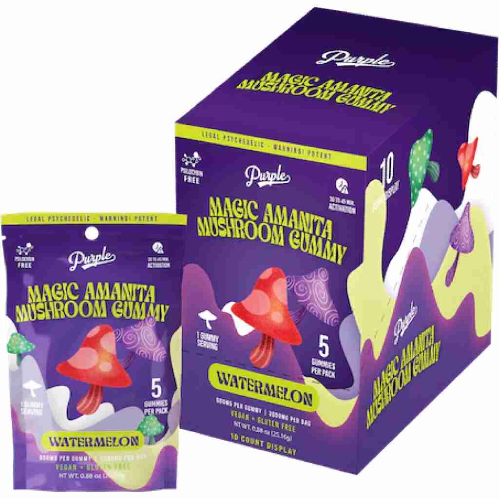 Purple Magic Mushroom Gummies 3000mg 5pc - Watermelon