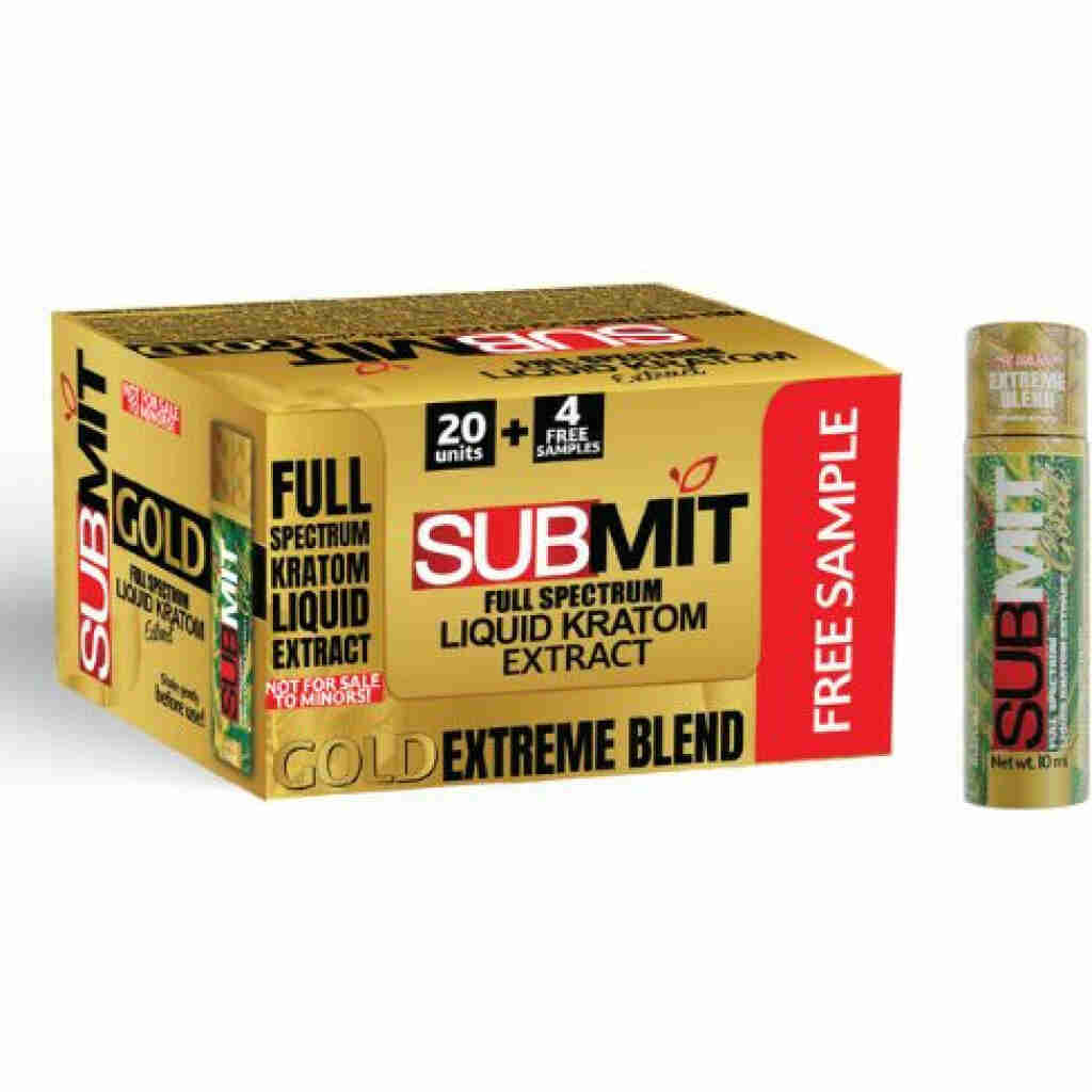 Submit Full Spectrum Liquid Kratom Extract (10ml) - Gold Extreme Blend