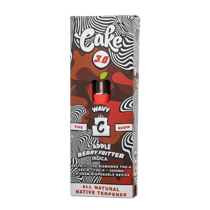 cake wavy 3.0 live resin disposable vape apple fritter
