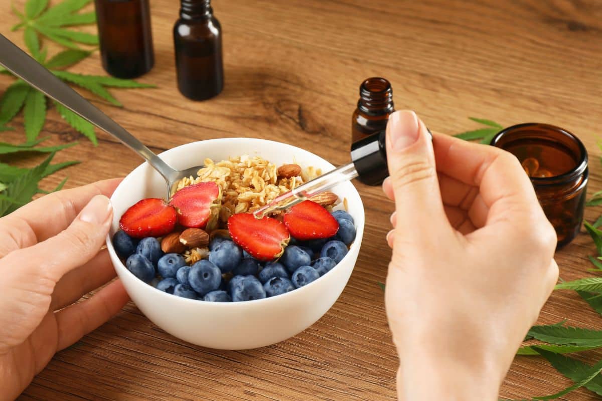 A lady having Tincture with her breakfast A lady having Tincture with her breakfast
