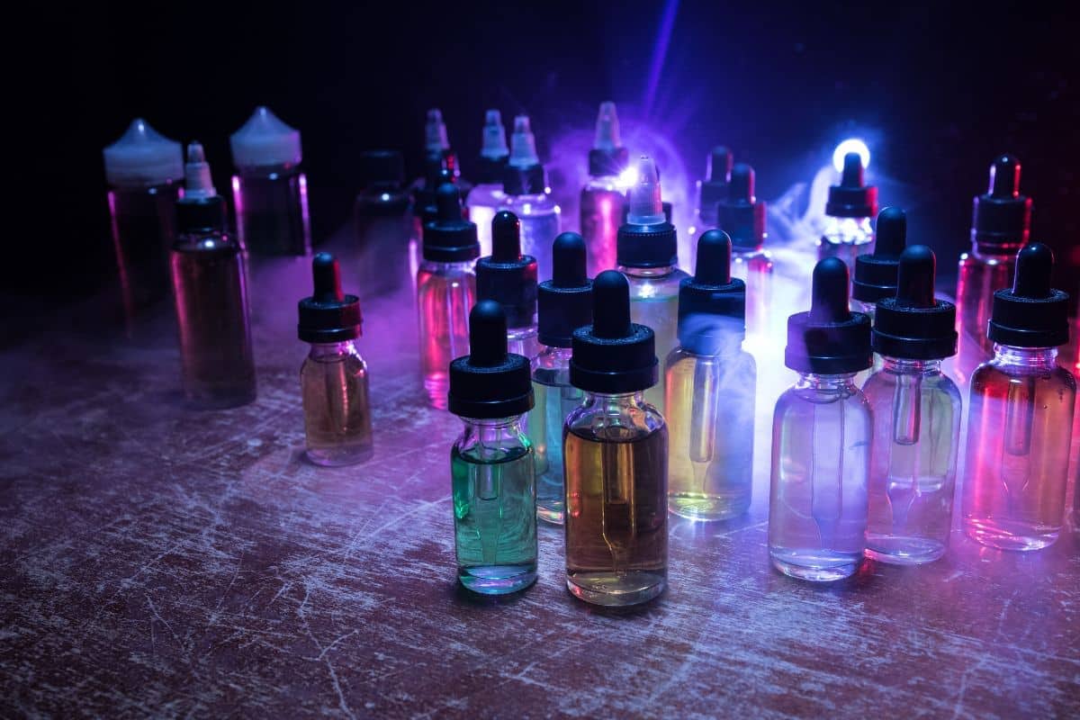 A lot of vape juices
