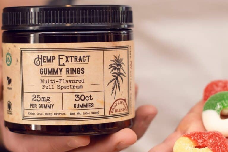 Gummy rings stored properly in an air tight jar