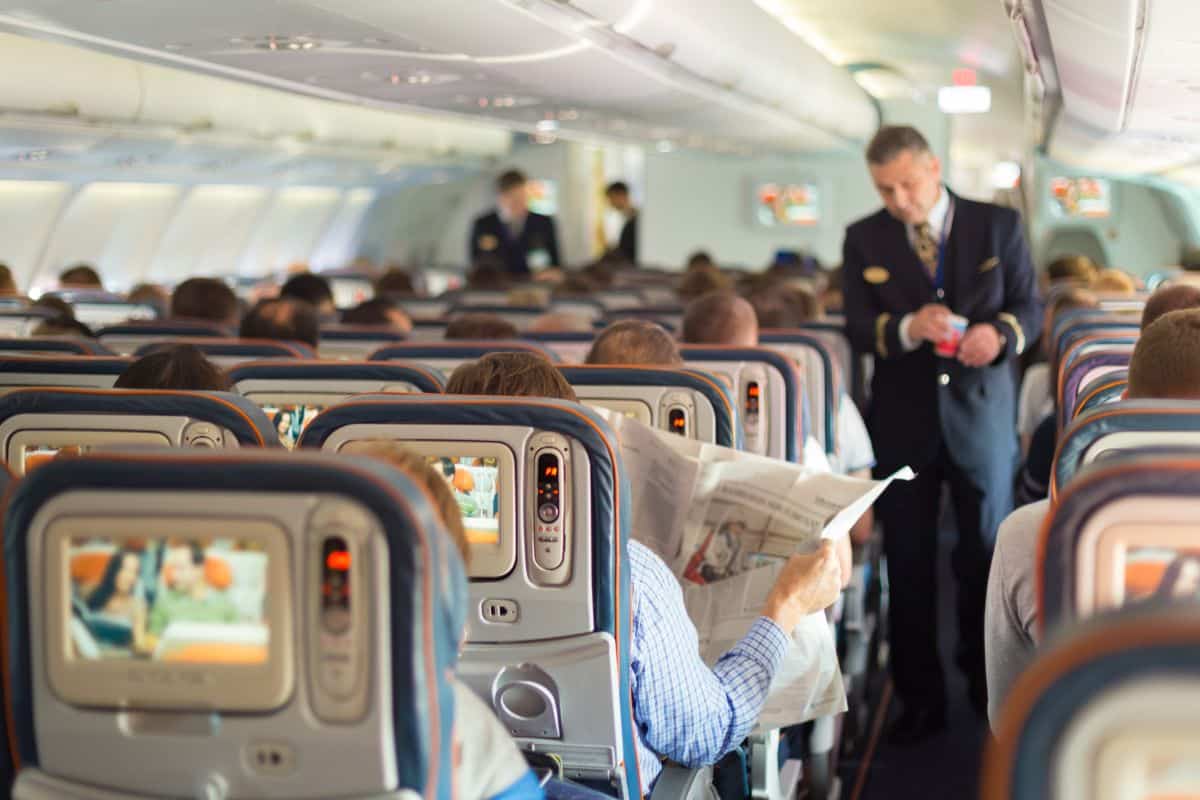 People flying with CBD products in a plane