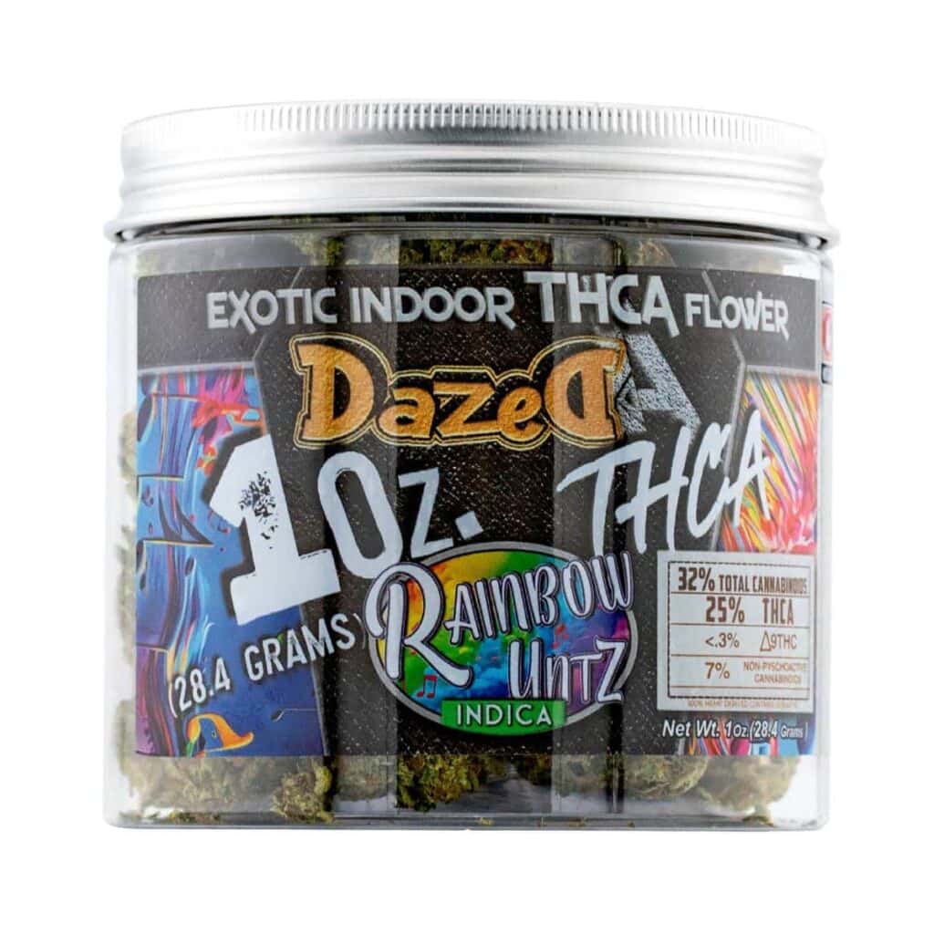 dazed8 thc a premium indoor cannabis thca flowers 1oz rainbow runtz indica